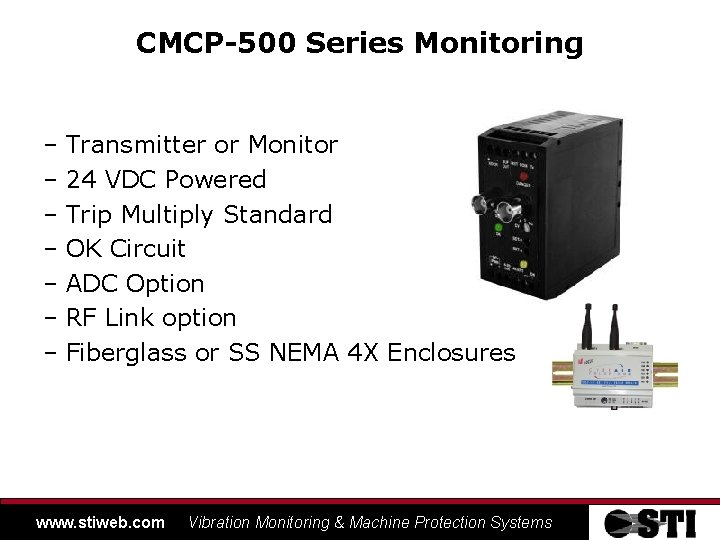 CMCP-500 Series Monitoring – Transmitter or Monitor – 24 VDC Powered – Trip Multiply