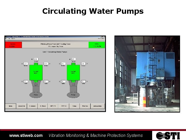 Circulating Water Pumps www. stiweb. com Vibration Monitoring & Machine Protection Systems 