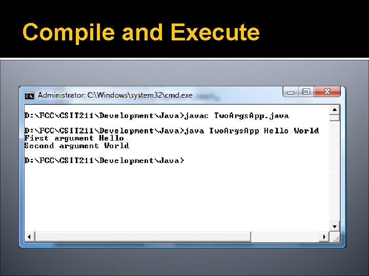 Compile and Execute 