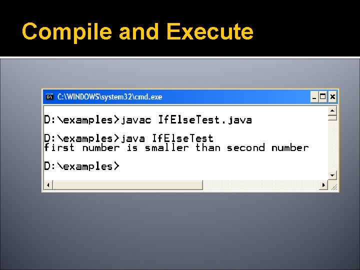 Compile and Execute 