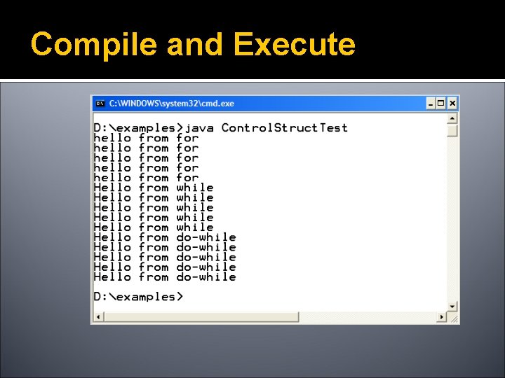Compile and Execute 