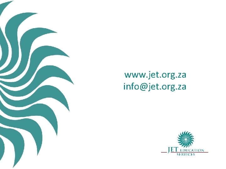 www. jet. org. za info@jet. org. za 