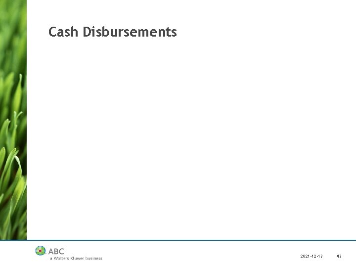 Cash Disbursements 2021 -12 -13 43 