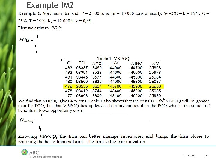 Example IM 2 2021 -12 -13 79 