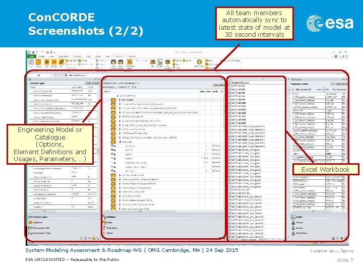 Con. CORDE Screenshots (2/2) All team members automatically sync to latest state of model