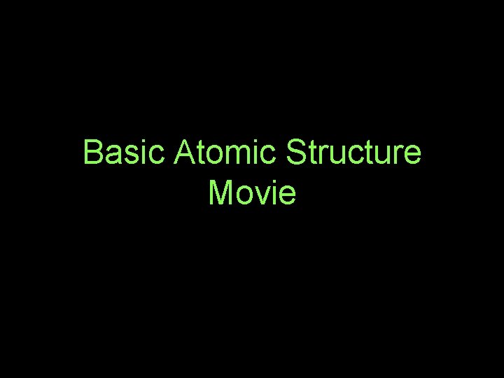 Basic Atomic Structure Movie 