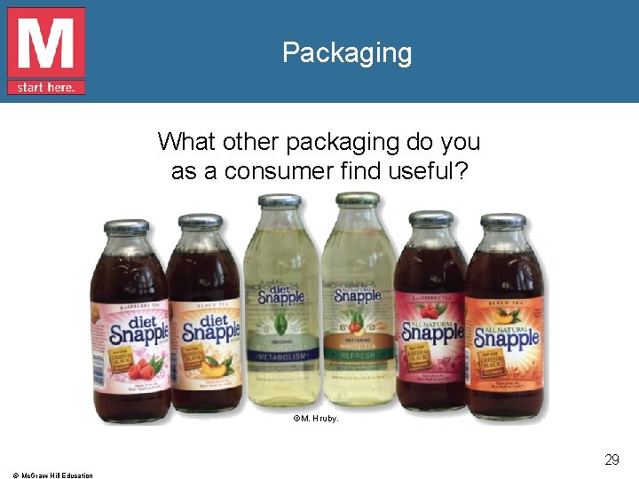 Packaging What other packaging do you as a consumer find useful? ©M. Hruby. 29