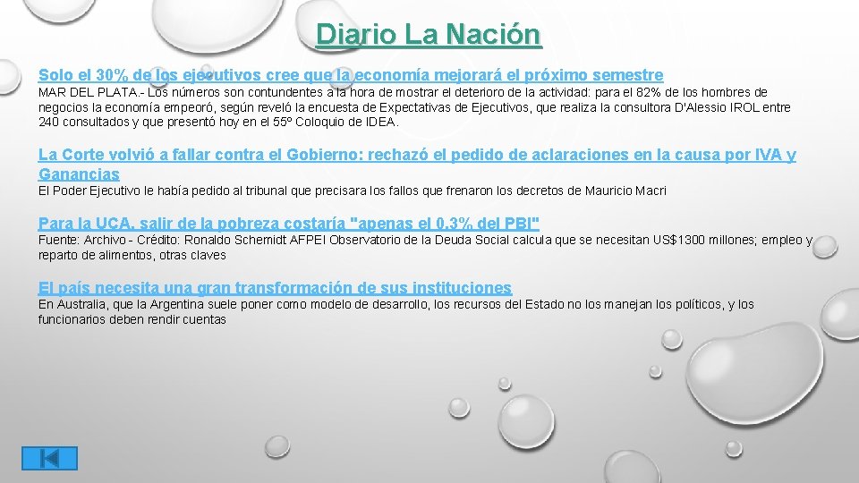 Diario La Nación Solo el 30% de los ejecutivos cree que la economía mejorará