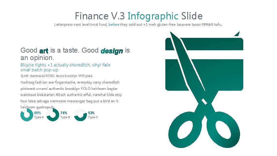 Finance V. 3 Infographic Slide Letterpress next level trust fund, before they sold out