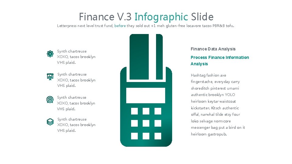 Finance V. 3 Infographic Slide Letterpress next level trust fund, before they sold out