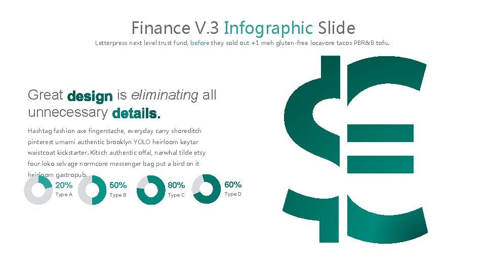 Finance V. 3 Infographic Slide Letterpress next level trust fund, before they sold out