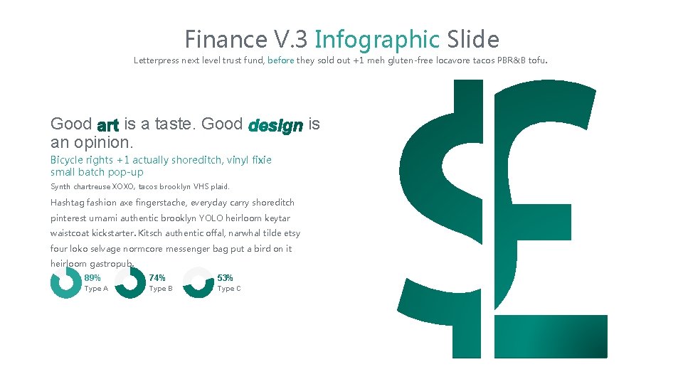 Finance V. 3 Infographic Slide Letterpress next level trust fund, before they sold out