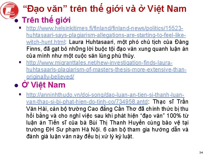 “Đạo văn” trên thế giới và ở Việt Nam l Trên thế giới §