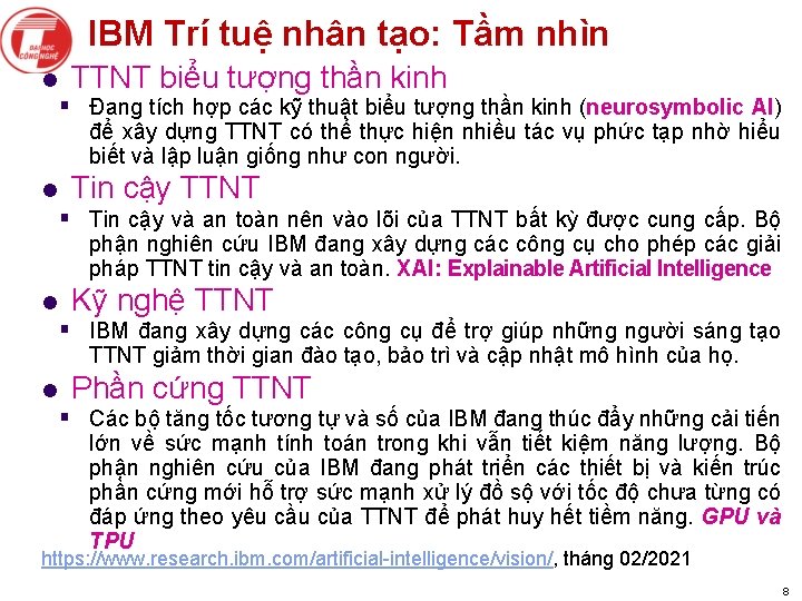 IBM Trí tuệ nhân tạo: Tầm nhìn l TTNT biểu tượng thần kinh §