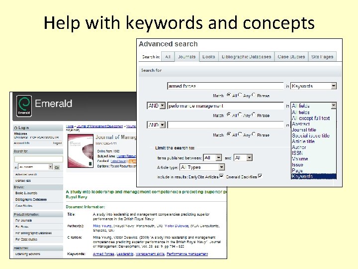 Help with keywords and concepts 