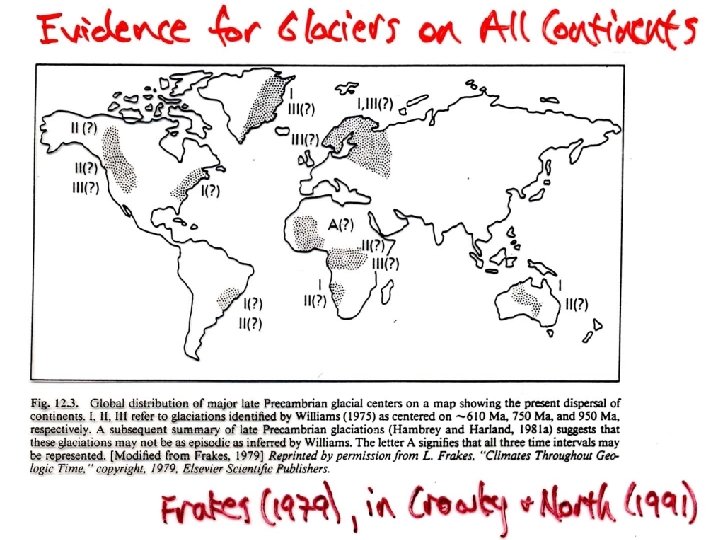 Evidence for glaciers on all continents 