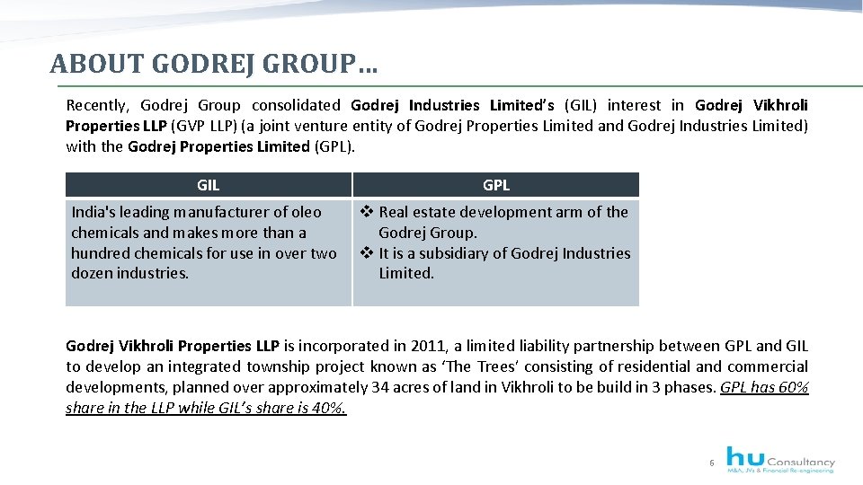 ABOUT GODREJ GROUP… Recently, Godrej Group consolidated Godrej Industries Limited’s (GIL) interest in Godrej