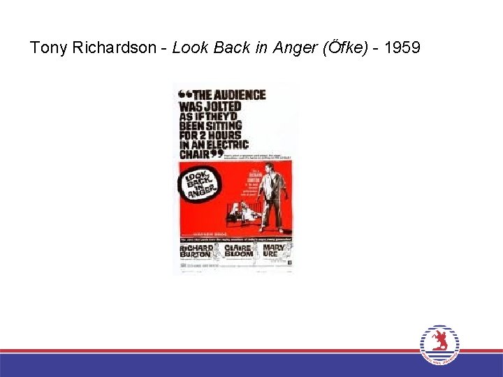 Tony Richardson - Look Back in Anger (Öfke) - 1959 