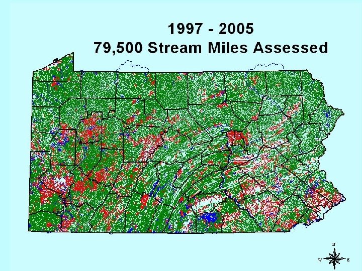 1997 -2005 Stream Mile Map Insert new 2005 N-Y-U stream map 