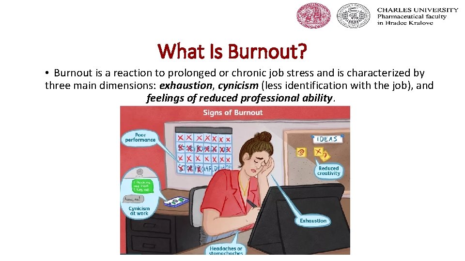 What Is Burnout? • Burnout is a reaction to prolonged or chronic job stress
