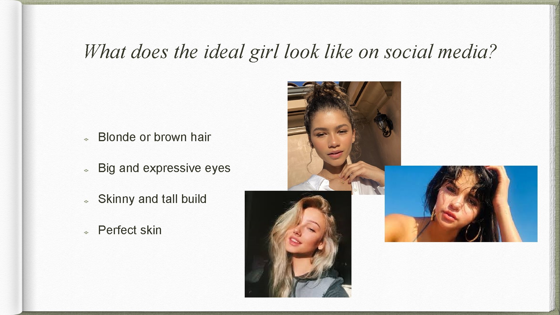 What does the ideal girl look like on social media? Blonde or brown hair