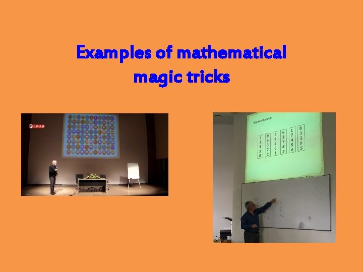 Examples of mathematical magic tricks 