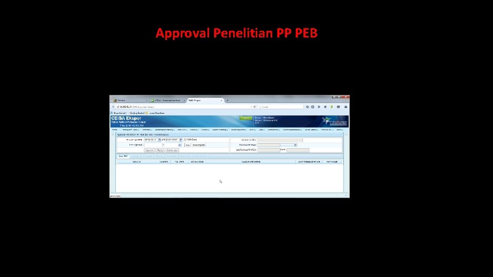 Approval Penelitian PP PEB 