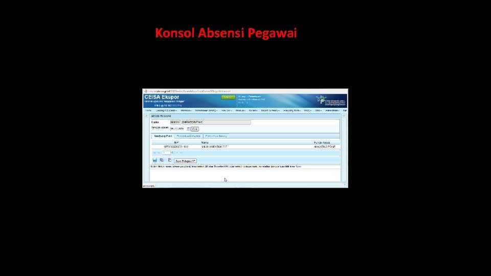 Konsol Absensi Pegawai 