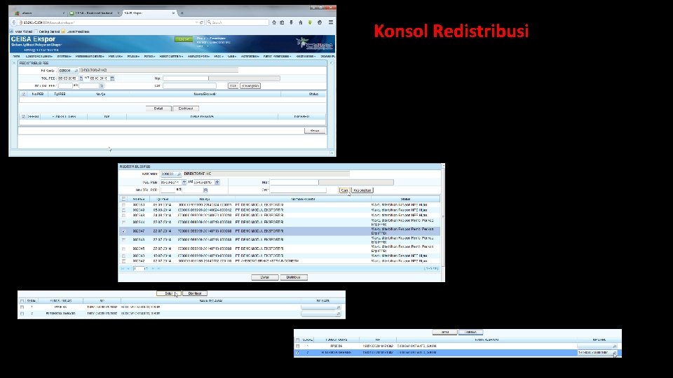 Konsol Redistribusi 