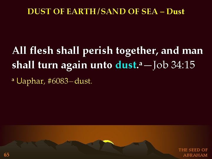 DUST OF EARTH / SAND OF SEA – Dust All flesh shall perish together, DUST OF EARTH / SAND OF SEA – Dust All flesh shall perish together,