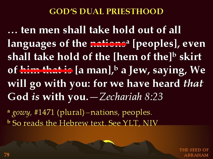 GOD’S DUAL PRIESTHOOD … ten men shall take hold out of all languages of GOD’S DUAL PRIESTHOOD … ten men shall take hold out of all languages of