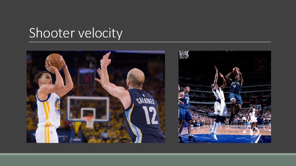 Shooter velocity Shooter velocity