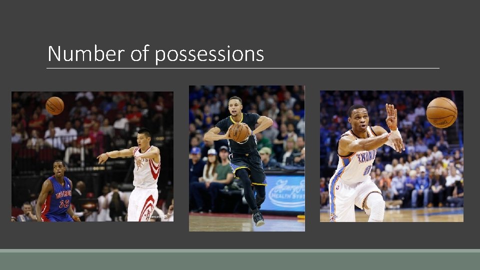 Number of possessions Number of possessions