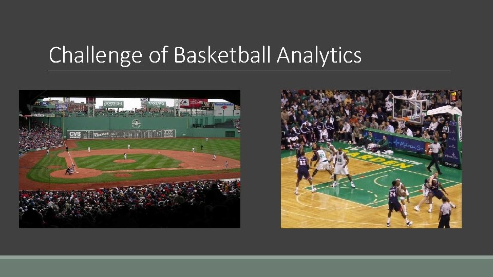 Challenge of Basketball Analytics Challenge of Basketball Analytics