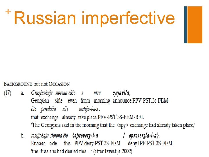 + Russian imperfective 