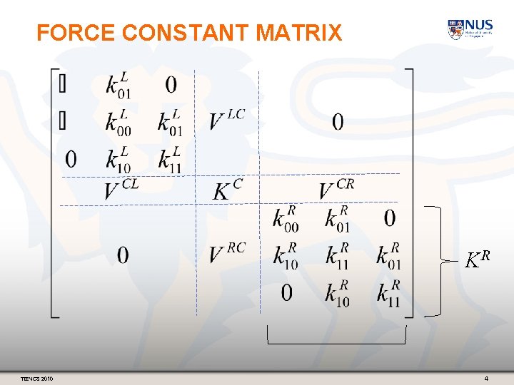 FORCE CONSTANT MATRIX KR TIENCS 2010 4 