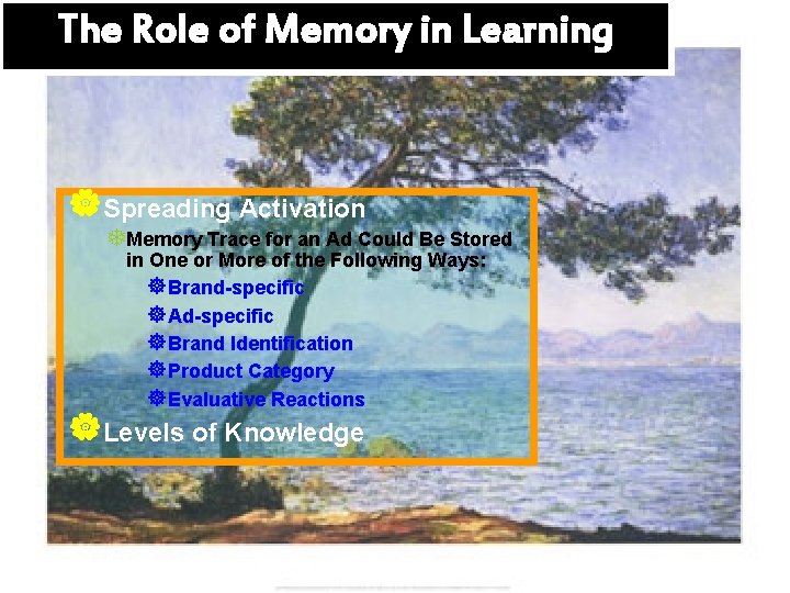 The Role of Memory in Learning |Spreading Activation TMemory Trace for an Ad Could