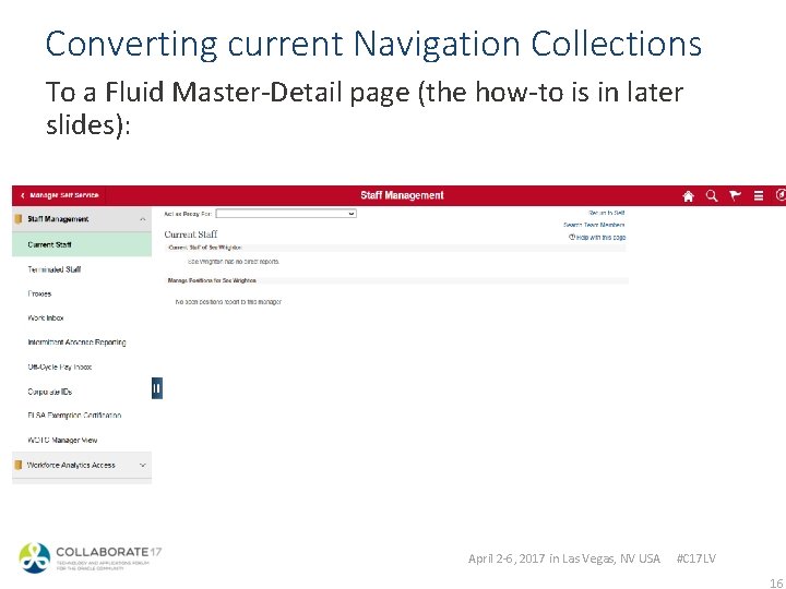Converting current Navigation Collections To a Fluid Master-Detail page (the how-to is in later