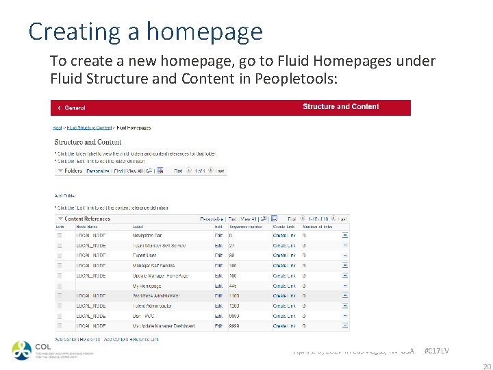 Creating a homepage To create a new homepage, go to Fluid Homepages under Fluid