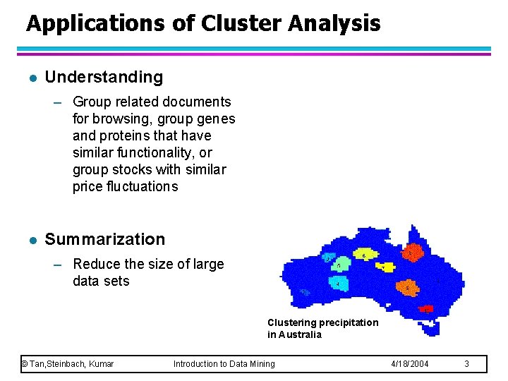 Applications of Cluster Analysis l Understanding – Group related documents for browsing, group genes