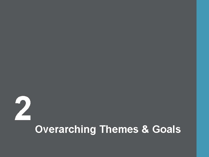 2 Overarching Themes & Goals 