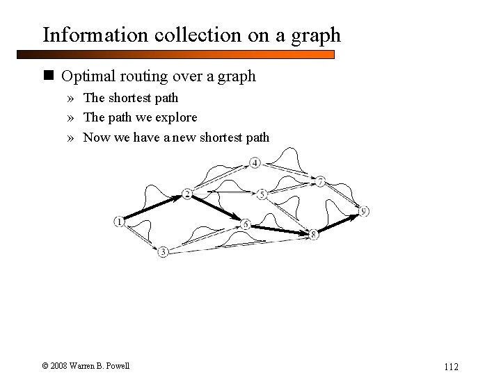 Information collection on a graph n Optimal routing over a graph » The shortest