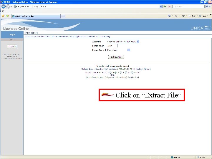 Click on “Extract File” 