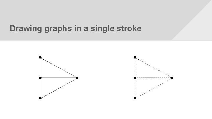 Drawing graphs in a single stroke 