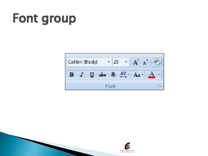 Font group 