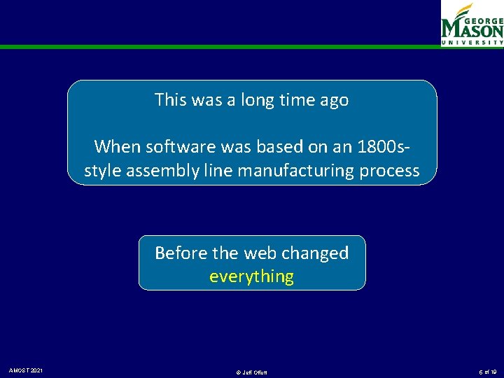 This was a long time ago When software was based on an 1800 sstyle