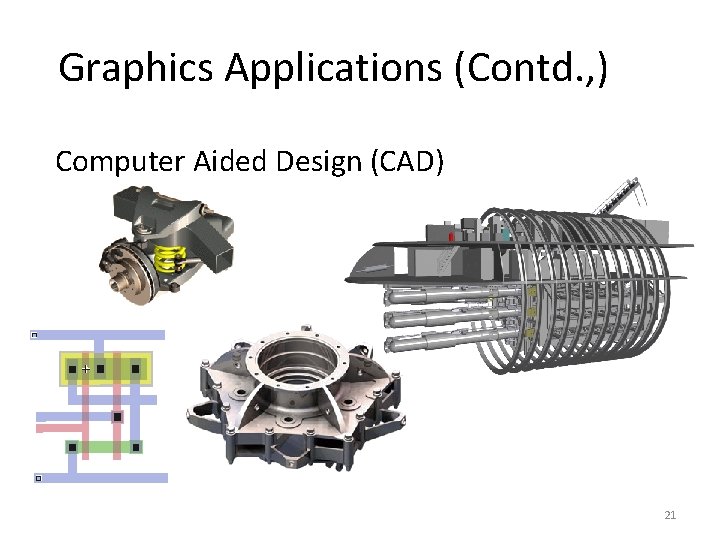 Graphics Applications (Contd. , ) Computer Aided Design (CAD) 21 Graphics Applications (Contd. , ) Computer Aided Design (CAD) 21