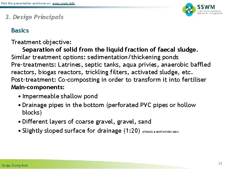 Find this presentation and more on: www. sswm. info. 3. Design Principals Basics Treatment