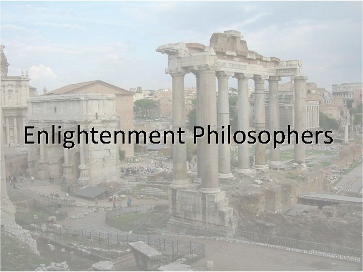 Enlightenment Philosophers 