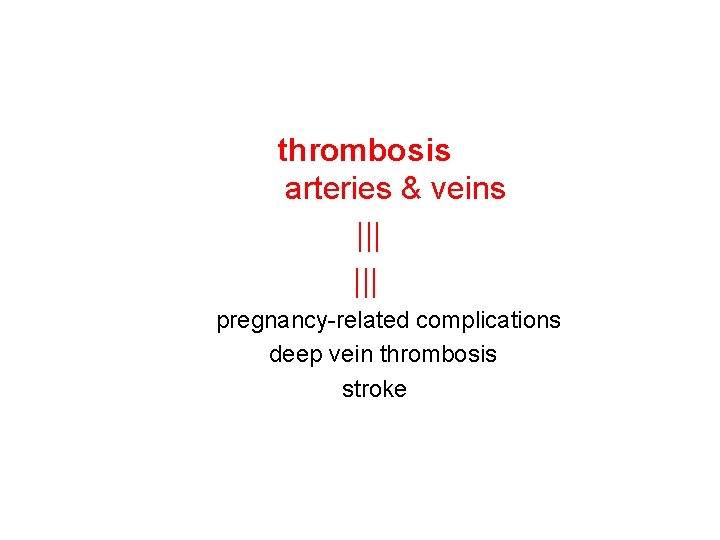 thrombosis arteries & veins ||| pregnancy-related complications deep vein thrombosis stroke 